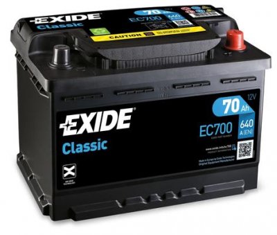 Стартов Акумулатор EXIDE 12 V 70Ah R+
