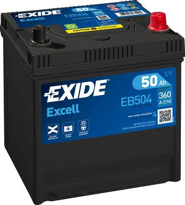Стартов Акумулатор EXIDE 12 V 50Ah R+