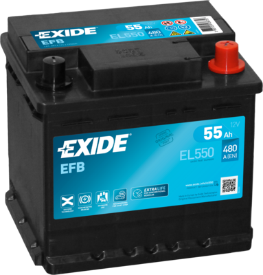 Стартов Акумулатор EXIDE 12 V 55Ah R+