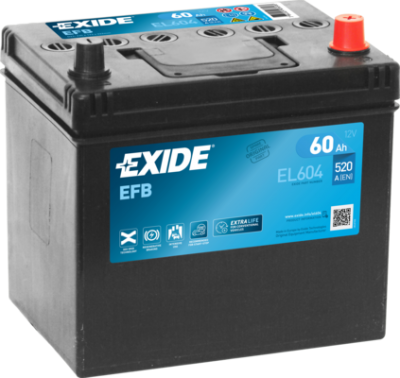 Стартов Акумулатор EXIDE 12 V 60Ah R+
