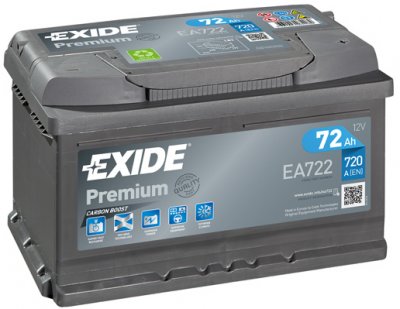 Стартов Акумулатор EXIDE 12 V 72Ah R+