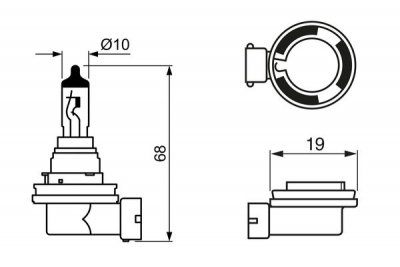 Крушка BOSCH H16 19W 12V