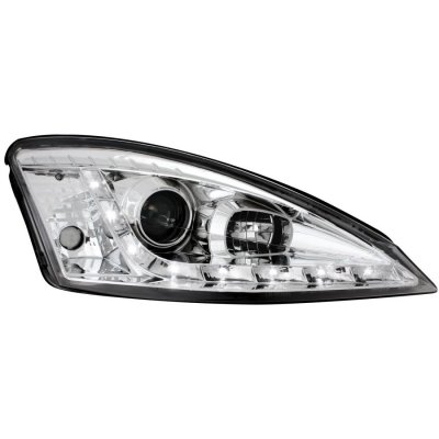 ТУНИНГ ФАРОВЕ И СТОПОВЕ ЗА FORD Кристални фарове DEVIL EYES FORD FOCUS (98-01)- хром 