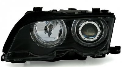 ТУНИНГ ФАРОВЕ И СТОПОВЕ ЗА BMW Кристални фарове за BMW E46 седан (2001-2005) - черни
