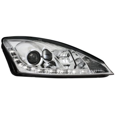 ТУНИНГ ФАРОВЕ И СТОПОВЕ ЗА FORD Кристални фарове DEVIL EYES FORD FOCUS (2001-2004) - хром 