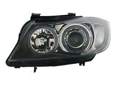 ТУНИНГ ФАРОВЕ И СТОПОВЕ ЗА BMW Кристални фарове за BMW E90 (2005-2009) - черни