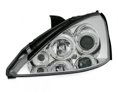 ТУНИНГ ФАРОВЕ И СТОПОВЕ ЗА FORD FOCUS Кристални фарове FORD FOCUS (98-01)- хром 