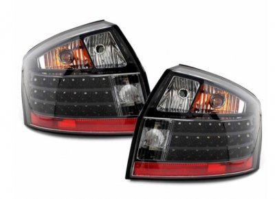 ТУНИНГ ФАРОВЕ И СТОПОВЕ ЗА AUDI Диодни стопове за AUDI A4 седан  (2001-2004) - черни