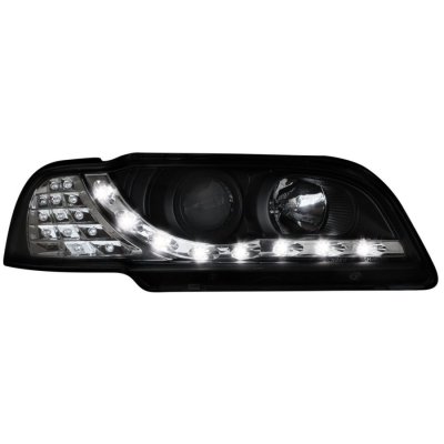 ТУНИНГ ФАРОВЕ И СТОПОВЕ ЗА VOLVO Кристални фарове за Volvo S/V40 (97-00) - черни