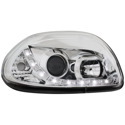ТУНИНГ ФАРОВЕ И СТОПОВЕ ЗА RENAULT Кристални фарове DEVIL EYES RENAULT CLIO 2 (98-00) - хром 