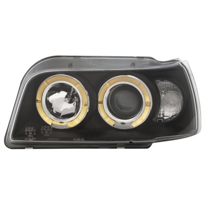 ТУНИНГ ФАРОВЕ И СТОПОВЕ ЗА RENAULT Кристални фарове ANGEL EYES CLIO I (90-96) - черни