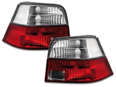 ТУНИНГ ФАРОВЕ И СТОПОВЕ ЗА VOLKSWAGEN Кристални стопове за Golf 4  -  хром