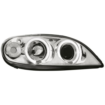 ТУНИНГ ФАРОВЕ И СТОПОВЕ ЗА CITROEN Кристални фарове ANGEL EYES CITROEN SAXO (00-04)- хром