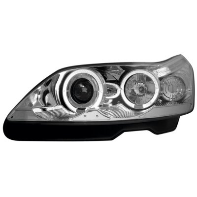 ТУНИНГ ФАРОВЕ И СТОПОВЕ ЗА CITROEN Кристални фарове ANGEL EYES CITROEN C4 (04+)- хром 