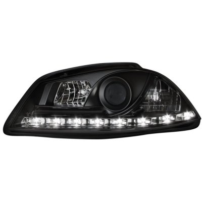 ТУНИНГ ФАРОВЕ И СТОПОВЕ ЗА SEAT Кристални фарове SEAT IBIZA 6L (2002-2008)  - черни