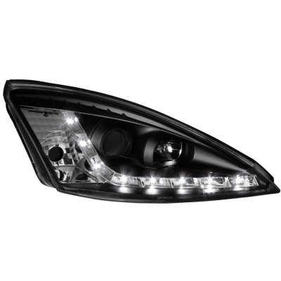 ТУНИНГ ФАРОВЕ И СТОПОВЕ ЗА FORD Кристални фарове  FORD FOCUS (98-01) - черни 