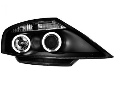 ТУНИНГ ФАРОВЕ И СТОПОВЕ ЗА CITROEN Кристални фарове ANGEL EYES CITROEN C3 (2002+)  - черни