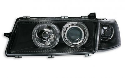 ТУНИНГ ФАРОВЕ И СТОПОВЕ ЗА OPEL Кристални фарове  OPEL VECTRA A  (88-95) - черни
