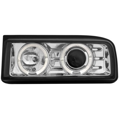 ТУНИНГ ФАРОВЕ И СТОПОВЕ ЗА VOLKSWAGEN Кристални фарове с CCFL Angel Eyes VW CORRADO  - хром