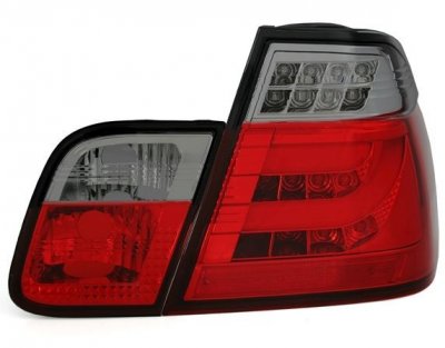 ТУНИНГ ФАРОВЕ И СТОПОВЕ ЗА BMW Диодни стопове BMW E46 седан (1998-2001) Light bar Design - опушени