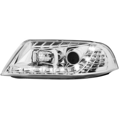 ТУНИНГ ФАРОВЕ И СТОПОВЕ ЗА VOLKSWAGEN Кристални фарове  DAYLINE VW PASSAT  B5.5 (01-05)  - хром