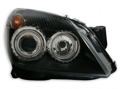 ТУНИНГ ФАРОВЕ И СТОПОВЕ ЗА OPEL Кристални фарове за OPEL ASTRA H (2004-2009) - черни