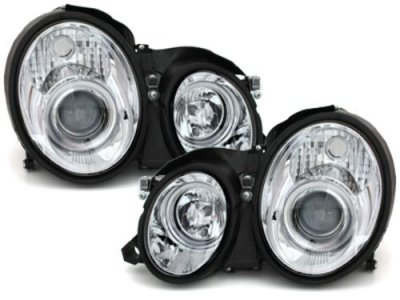 ТУНИНГ ФАРОВЕ И СТОПОВЕ ЗА MERCEDES Кристални фарове за Mercedes CLK W208 (97-02)