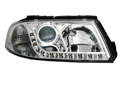 ТУНИНГ ФАРОВЕ И СТОПОВЕ Кристални фарове  DAYLINE VW PASSAT  B5.5 (01-05)  - хром