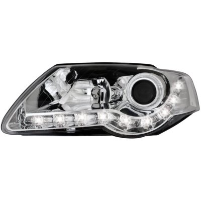 ТУНИНГ ФАРОВЕ И СТОПОВЕ Кристални фарове  DAYLINE VW PASSAT  3C  (05+)  - хром