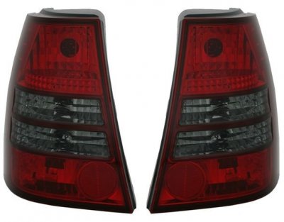 ТУНИНГ ФАРОВЕ И СТОПОВЕ ЗА VOLKSWAGEN Кристални стопове за Бора VW BORA комби  - черни