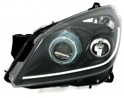 ТУНИНГ ФАРОВЕ И СТОПОВЕ ЗА OPEL Кристални фарове OPEL ASTRA H (2004-2009) - черни