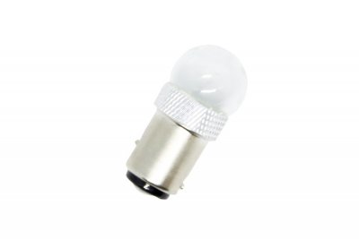 ЛЕД КРУШКИ ЗА КОЛИ Диодна крушка BA15S с 5W CREE диод в стъклен балон двойна светлина Бял