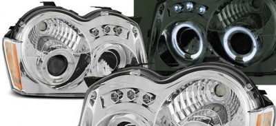 ТУНИНГ ФАРОВЕ И СТОПОВЕ ЗА JEEP Кристални фарове Jeep Grand Cherokee (2005-2008) 