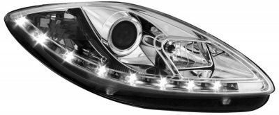 ТУНИНГ ФАРОВЕ И СТОПОВЕ ЗА SEAT Кристални фарове SEAT ALTEA, LEON, TOLEDO (2009+) - хром 