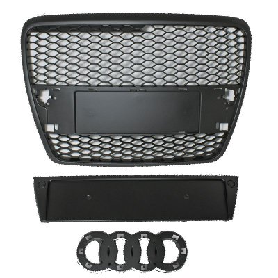 AUDI Решетка без емблема за Audi A6 4F (2004-2008) - черна RS Look