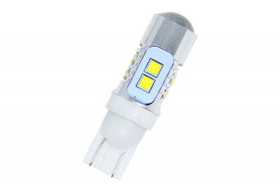 ЛЕД КРУШКИ ЗА КОЛИ Лед крушки тип T10 10W с 10 диода 2323 по 1W Cree и лупа