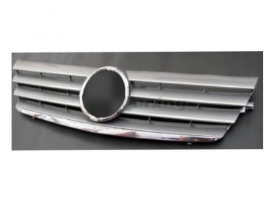 MERCEDES Решетка за Mercedes C203 Coupe (2000-2007) - 4 ребра хром