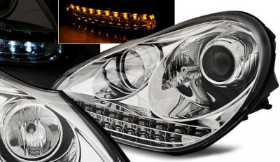 ТУНИНГ ФАРОВЕ И СТОПОВЕ ЗА PORSCHE Кристални фарове за PORSCHE CAYENNE (2003-2007) - хром