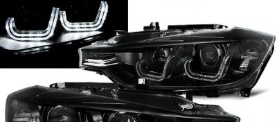ТУНИНГ ФАРОВЕ И СТОПОВЕ ЗА BMW Кристални фарове за BMW F30  (2011+) - за фабричен ксенон