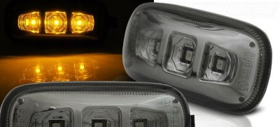 ТУНИНГ ФАРОВЕ И СТОПОВЕ ЗА AUDI Диодни мигачи за AUDI A4 B6 B7 (2001-2008)  - опушени