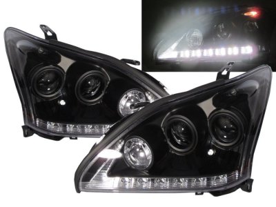 ТУНИНГ ФАРОВЕ И СТОПОВЕ ЗА LEXUS Тунинг фарове за LEXUS RX330 / 350 / 400 (2003-2008) - черни