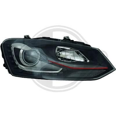 ТУНИНГ ФАРОВЕ И СТОПОВЕ ЗА VOLKSWAGEN Кристални фарове  VW POLO 6R (2009+)  - GTI Design черни