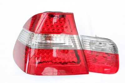 ТУНИНГ ФАРОВЕ И СТОПОВЕ ЗА BMW Диодни стопове BMW E46 седан (98-01) - опушен мигач