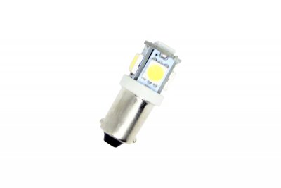 ЛЕД КРУШКИ ЗА КОЛИ Лед крушки тип BA9 с 5 SMD диода 5000K срещуположни