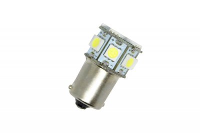 ЛЕД КРУШКИ ЗА КОЛИ Диодна крушка тип BA15S с 13 SMD диода двойна светлина Бяла