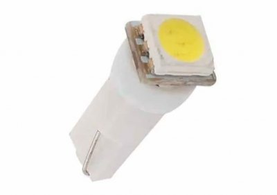 ЛЕД КРУШКИ T3 / T4,2 / T4,7 / T5 Лед крушки тип T5 12V/1,2W бял - с 5050 smd диод