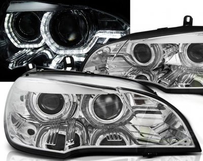 ТУНИНГ ФАРОВЕ И СТОПОВЕ ЗА BMW Кристални фарове BMW X5 E70 (2007-2010) - 3D Design