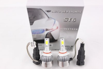LED СИСТЕМИ ЗА ФАРОВЕ Лед крушки - Led система 9005 за къси или дълги светлини - 7600 Лумена, 36W - COB 6000K