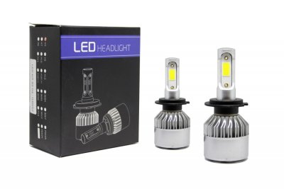 LED СИСТЕМИ ЗА ФАРОВЕ Лед крушки - Led система Н7 за фарове S2 - 7600 Лумена, 36W - COB 6000K