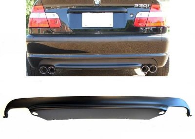 BMW Дифузьор за задна броня за BMW E46 седан (1998-2005) - M-Tech - Двоен